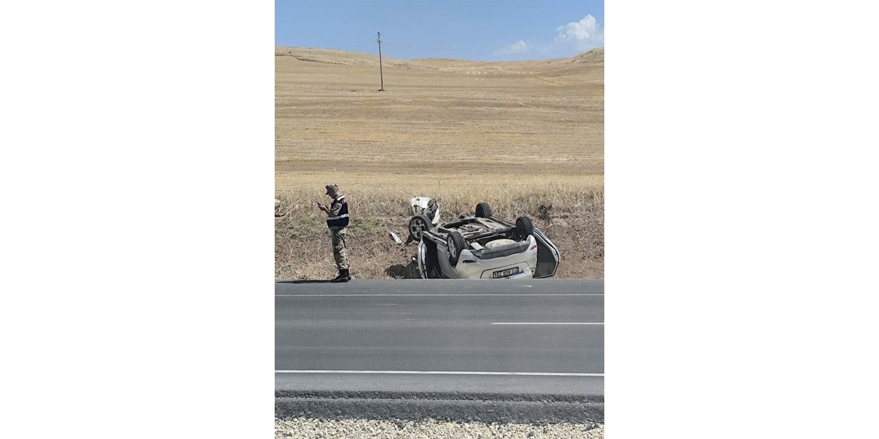 Siirt’te kaza: Takla atan otomobilin sürücüsü yaralandı