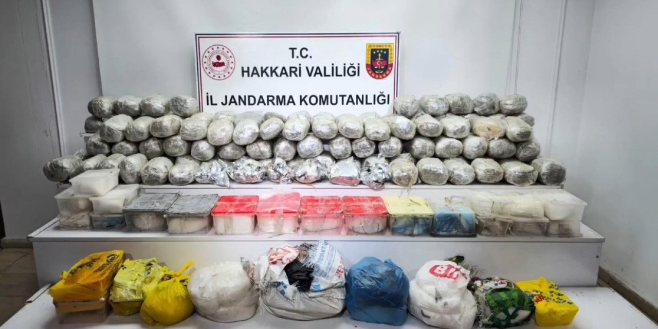 Yüksekova'da 121 kilo uyuşturucu ele geçirildi