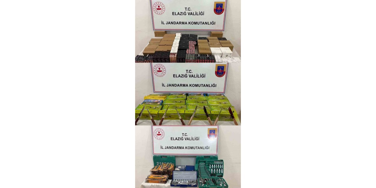 Elazığ’da gümrük kaçağı ürünler yakalandı