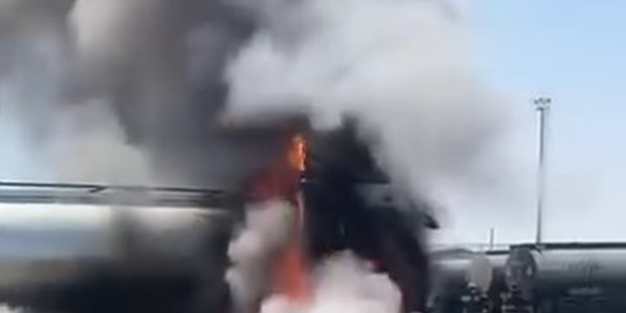 Şırnak’ta akaryakıt yüklü tanker alev aldı
