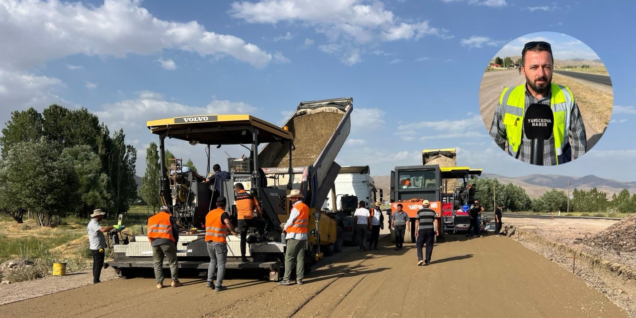 Yüksekova’da çevre yolu asfaltlama çalışmaları başladı