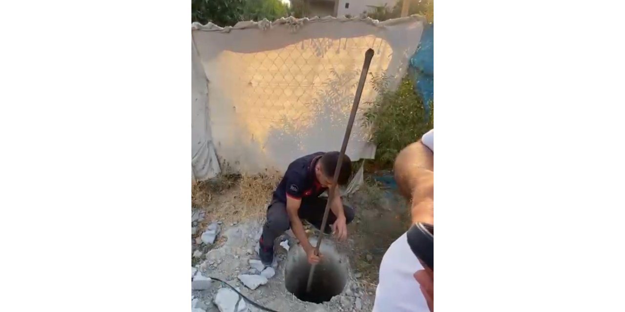 Batman’da kuyuya düşen yavru köpek kurtarıldı