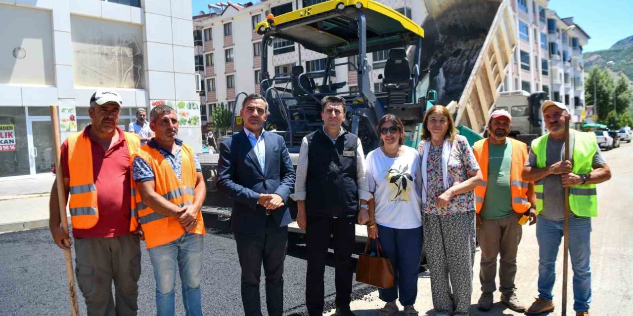 Tunceli merkeze sıcak asfalt serimi