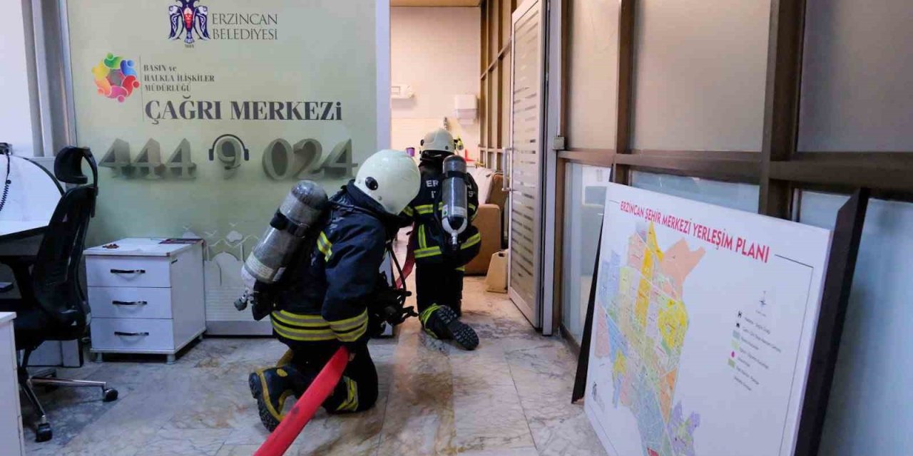 Erzincan’da yangın, kurtarma ve tahliye tatbikatı