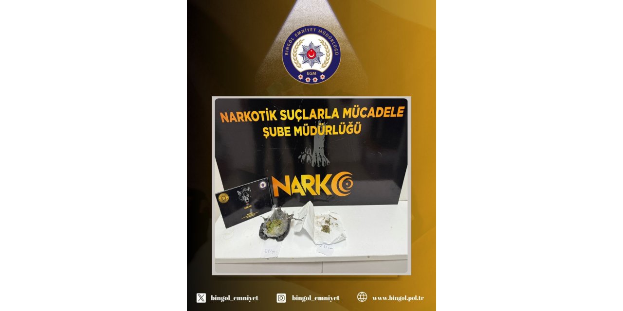 Bingöl’de uyuşturucu operasyonu: 2 kişi yakalandı