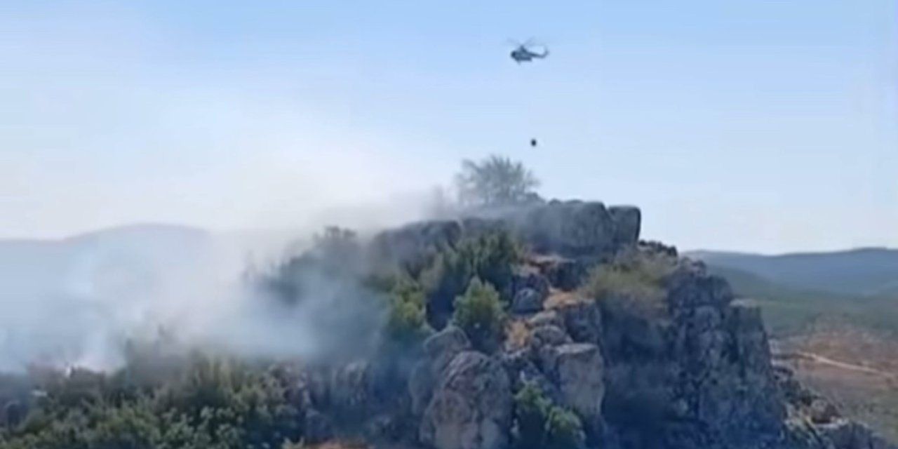 Gaziantep’te makilik ve ormanlık alanda yangın çıktı