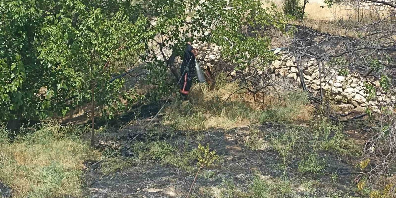 Malatya’da bahçe yangını çıktı