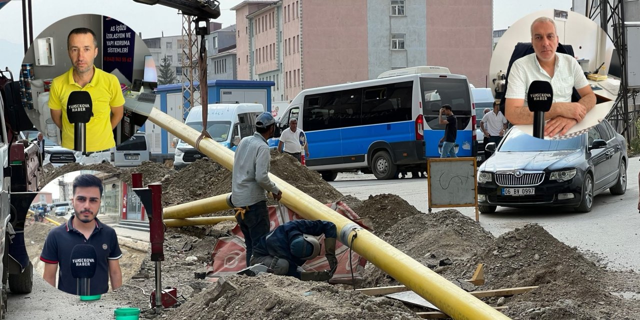 Yüksekova'da doğalgaz altyapısı çarşı merkezine ulaştı