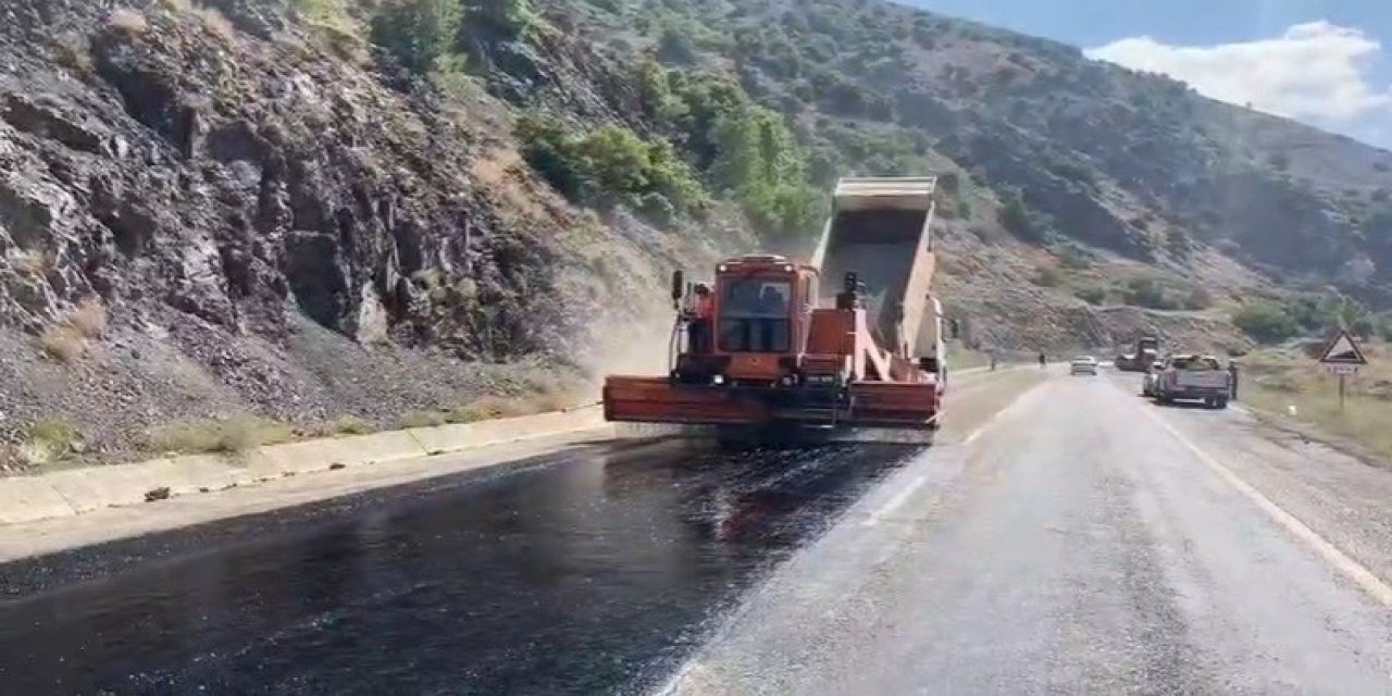 Tunceli-Pülümür devlet yolunda yenileme çalışmaları start verdi