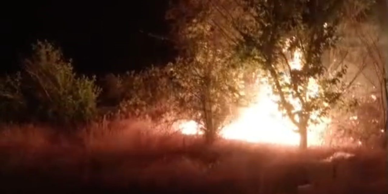 Darende’de ot yangını çıktı