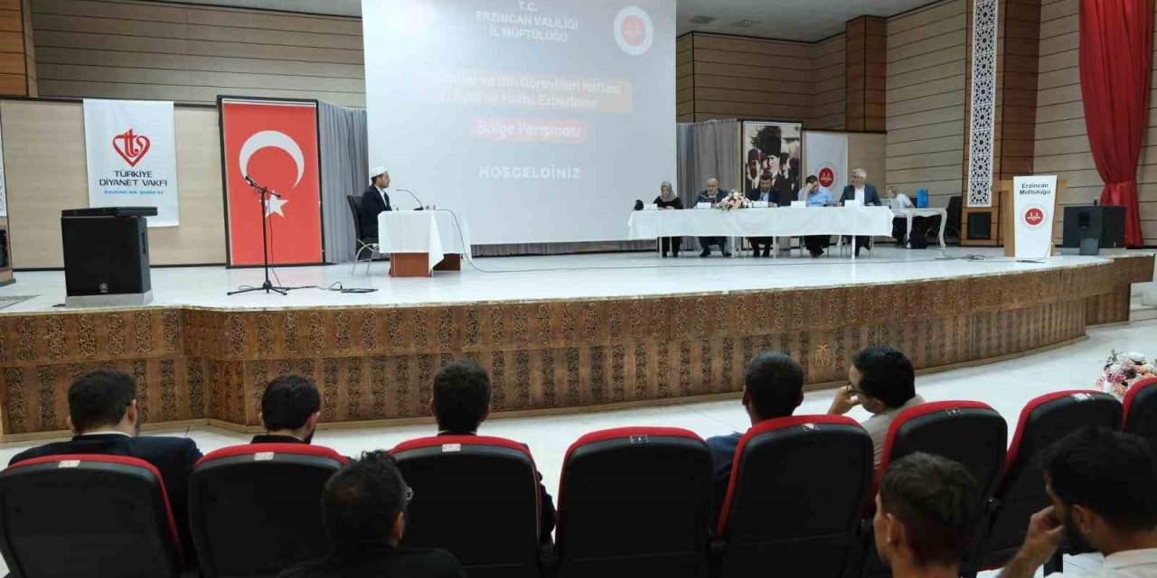 Ayet ve Hadis Ezberleme Yarışması Bölge Finali Erzincan’da yapıldı