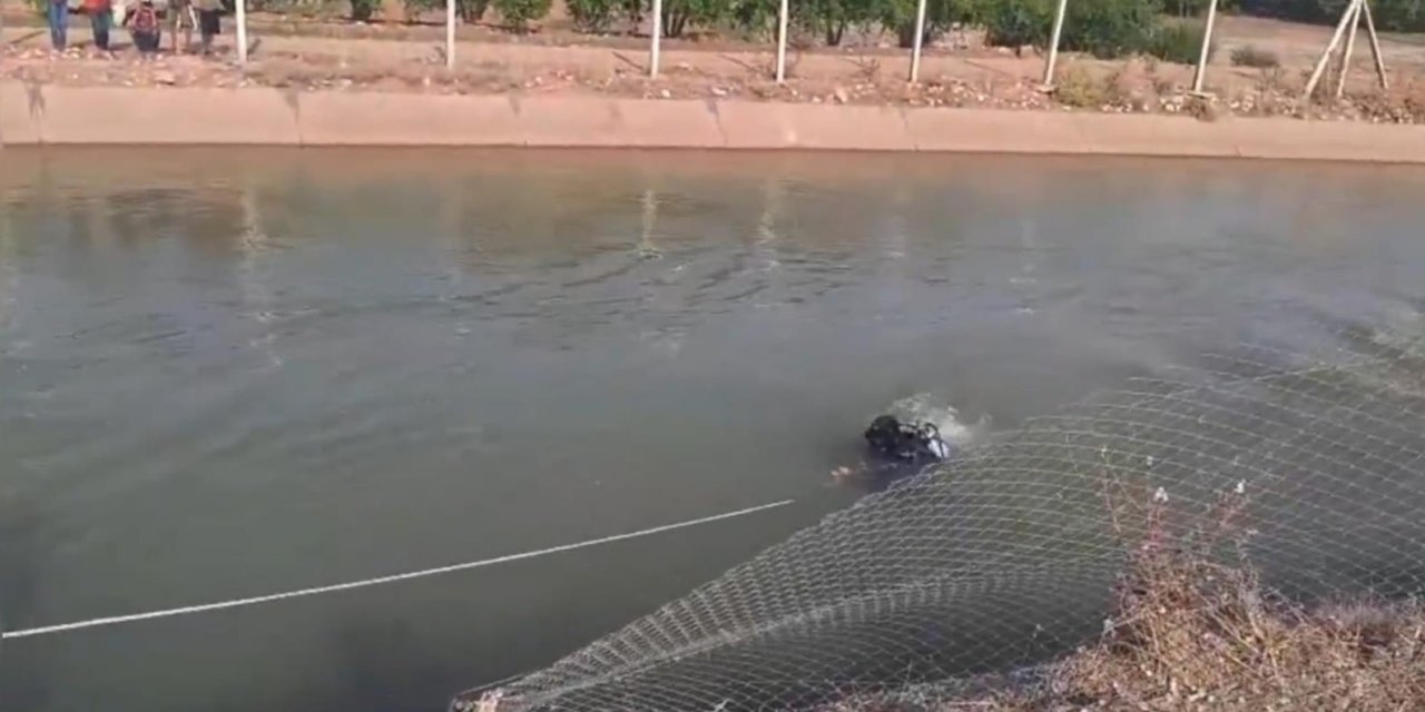 Şanlıurfa’da otomobil sulama kanalına düştü