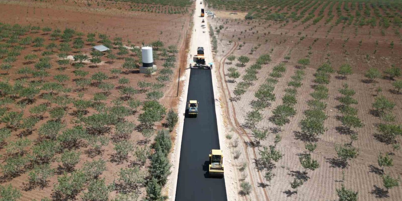 Birecik kırsalında asfalt çalışması