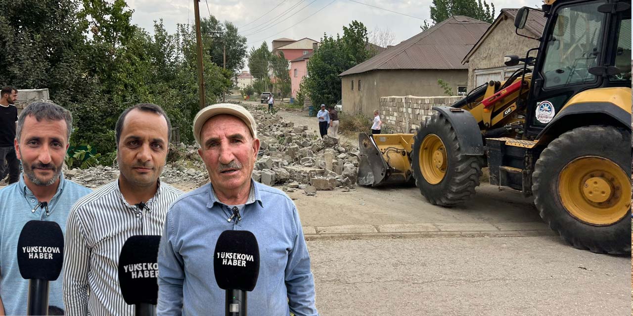 Mahalleli destek verdi, duvarlar yıkıldı, yollar genişliyor