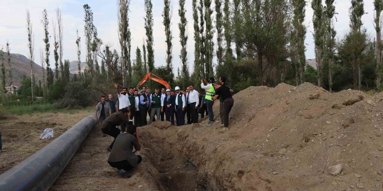 Oltu'daki Sivridere Göleti çiftçiye can damarı olacak