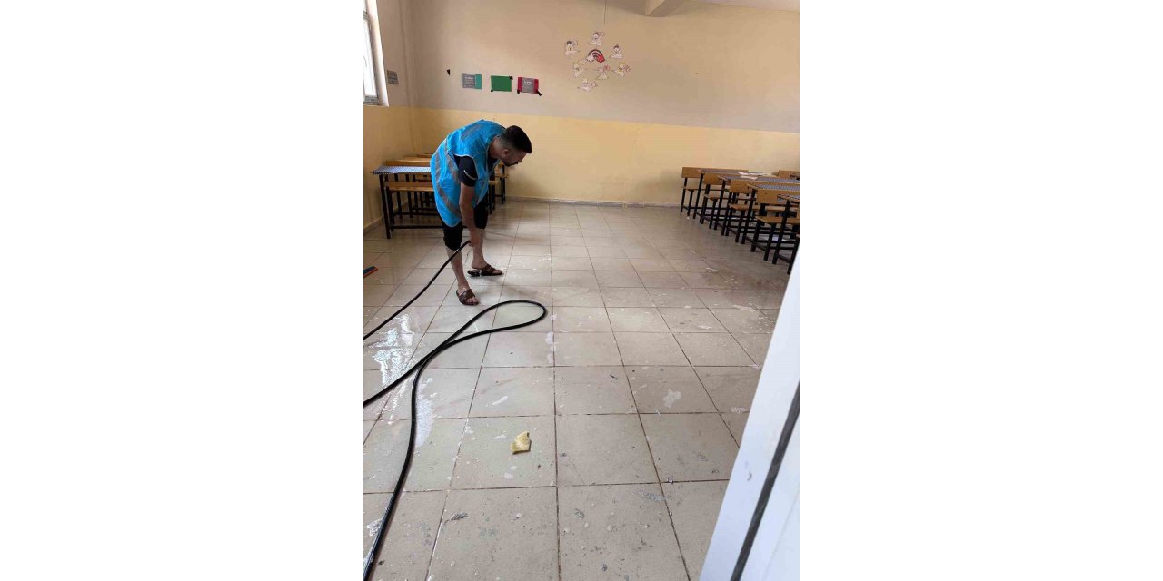 Şırnak’ta köy okulu yükümlüler eliyle yenilendi