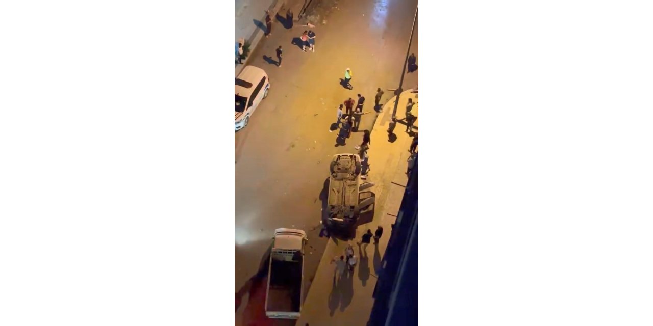 Elazığ’da kaza: Otomobil takla attı