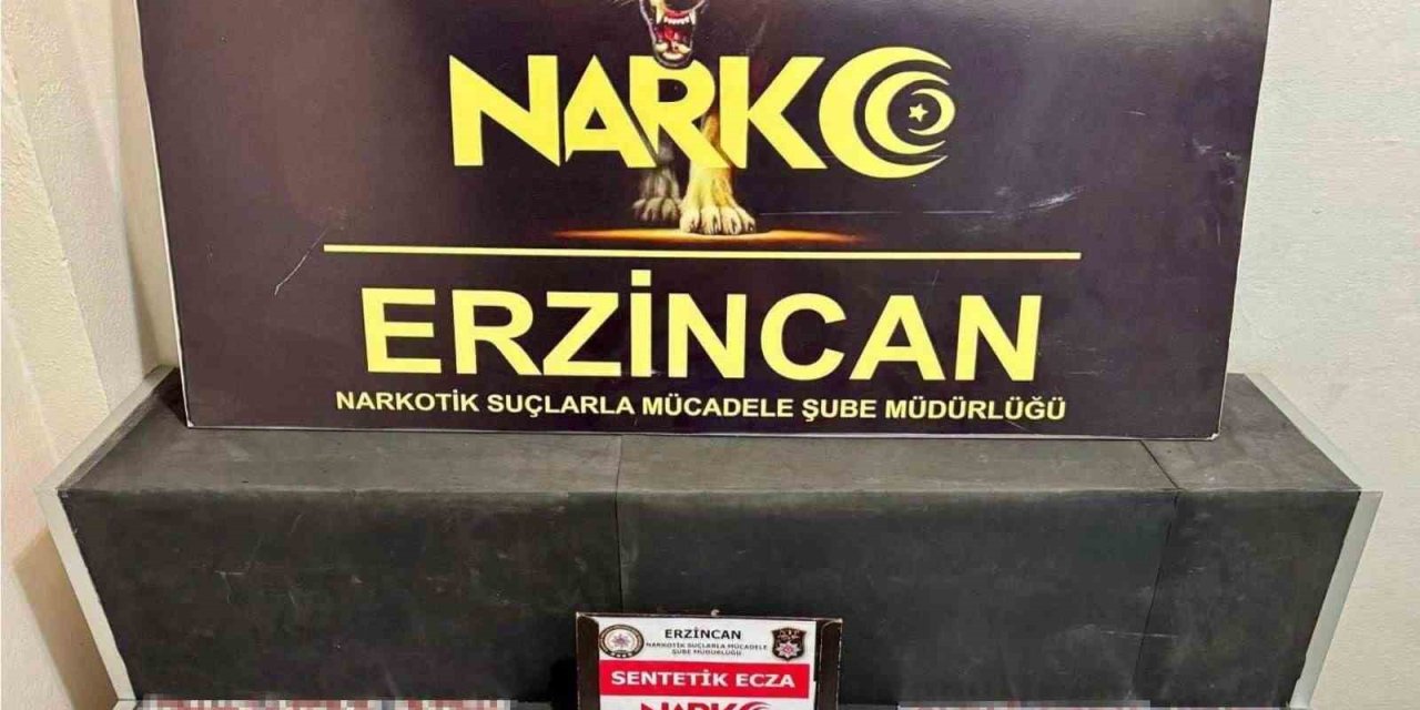 Erzincan’da 643 adet sentetik ecza maddesi ele geçirildi
