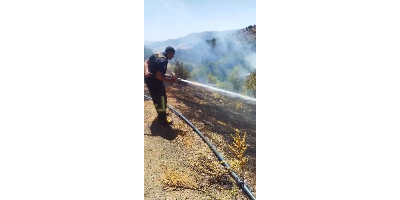 Elazığ’da bahçe yangını kontrol altına alındı