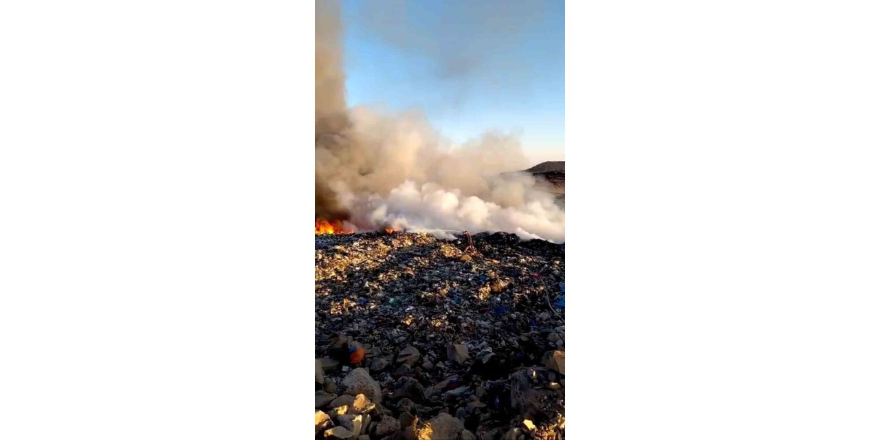 Kilis’te çöplük alanda çıkan yangın kısa sürede söndürüldü