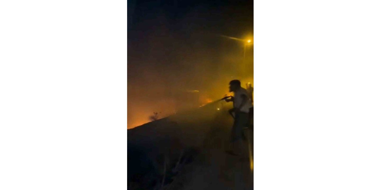 Altınçevre köyünde arazi yangını çıktı