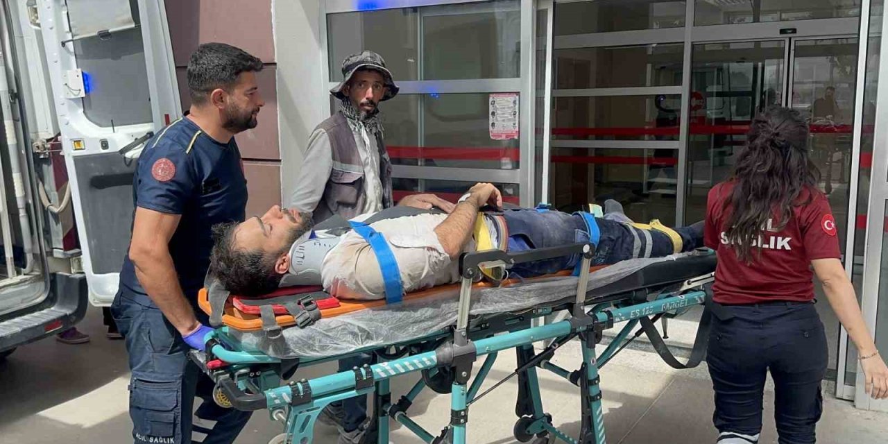 Yüksekten düşen işçi yaralandı