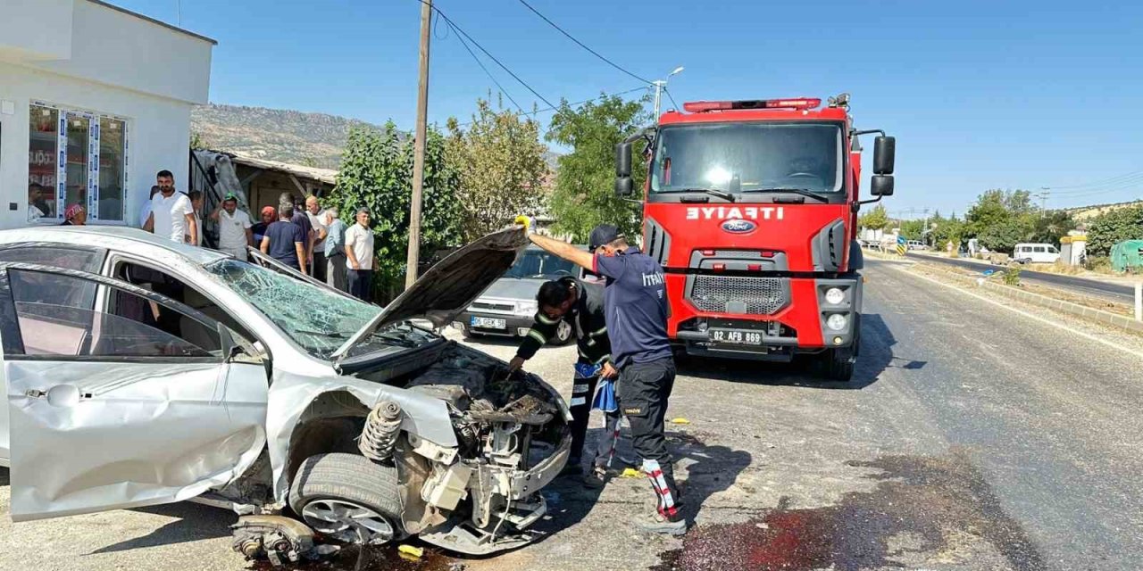 Adıyaman'da takla atan otomobilin sürücüsü yaralandı