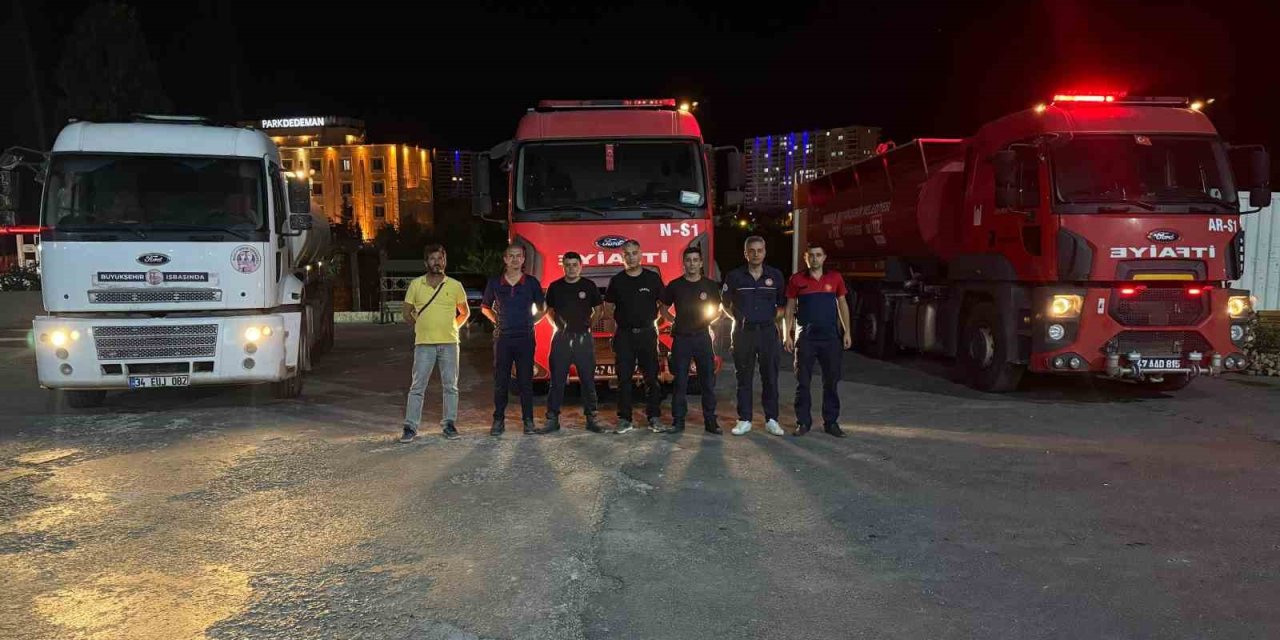 Mardin Büyükşehir Belediyesi’nden Lice’deki yangını söndürme çalışmalarına destek