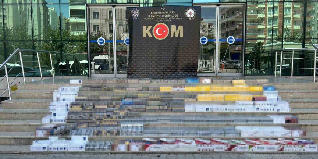 Şanlıurfa’da 55 bin paket kaçak sigara ele geçirildi