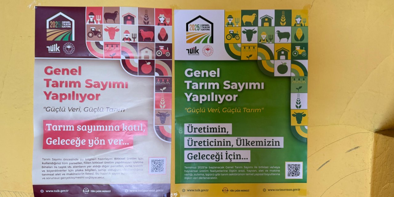 Yüksekova’da genel tarım sayımı için afişler asıldı