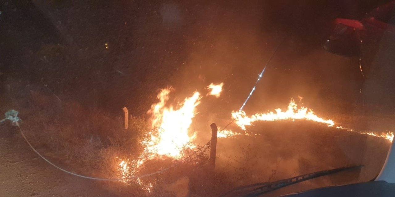 Kovancılar’da anız yangını korkuttu