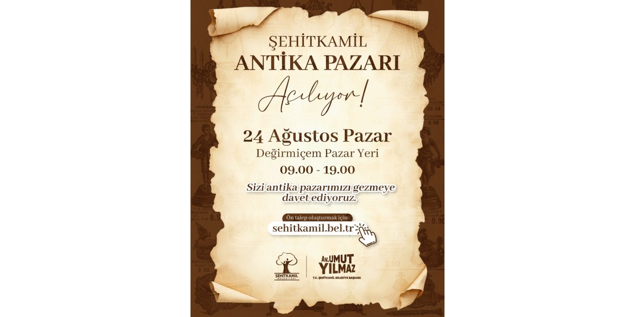 Şehitkamil Antika Pazarı kapılarını aralıyor