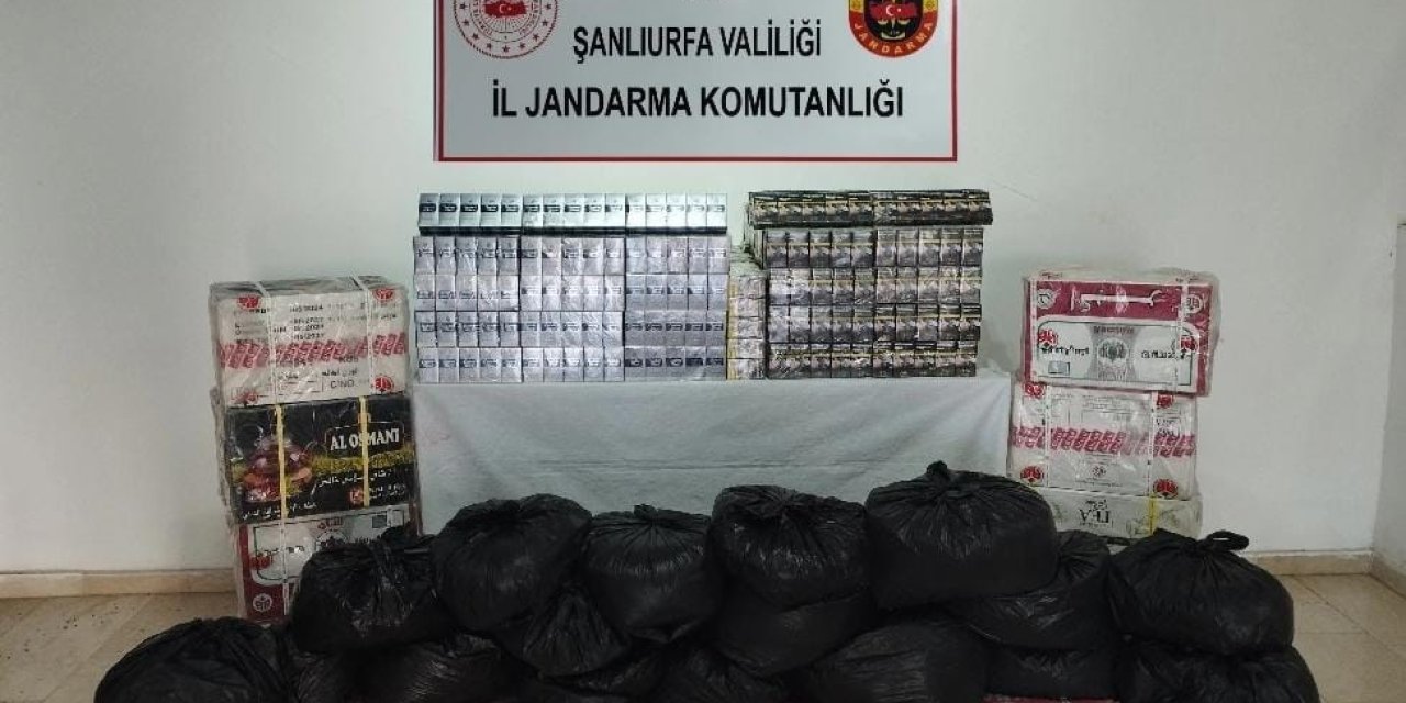 Şanlıurfa’da kaçak çay ve sigara yakalandı