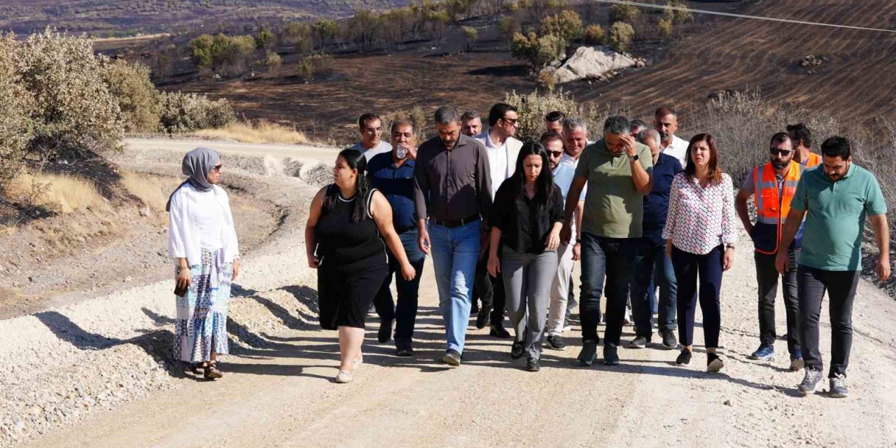 Başkan Bucak, Lice’deki yol çalışmasını inceledi