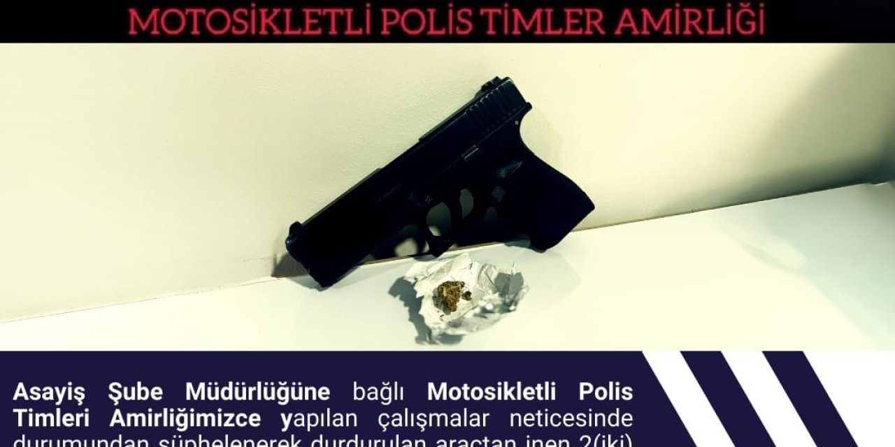 Bingöl’de ruhsatsız tabanca  ve uyuşturucu yakalandı