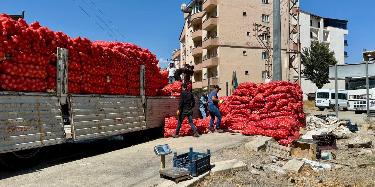 Diyarbakır’dan Yüksekova’ya kışlık soğan sevkiyatı başladı