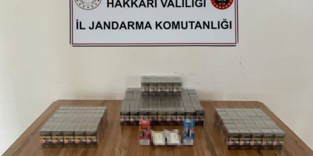 Çukurca’da 985 paket kaçak sigara ele geçirildi