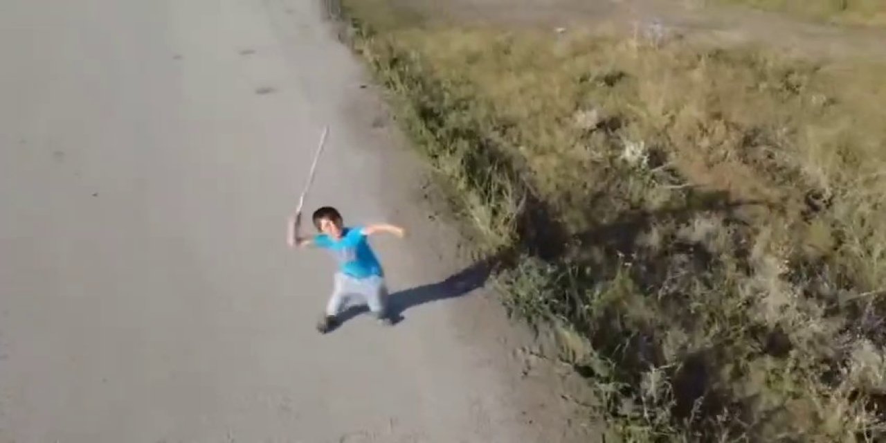 Bir çocuğun drone ile imtihanı
