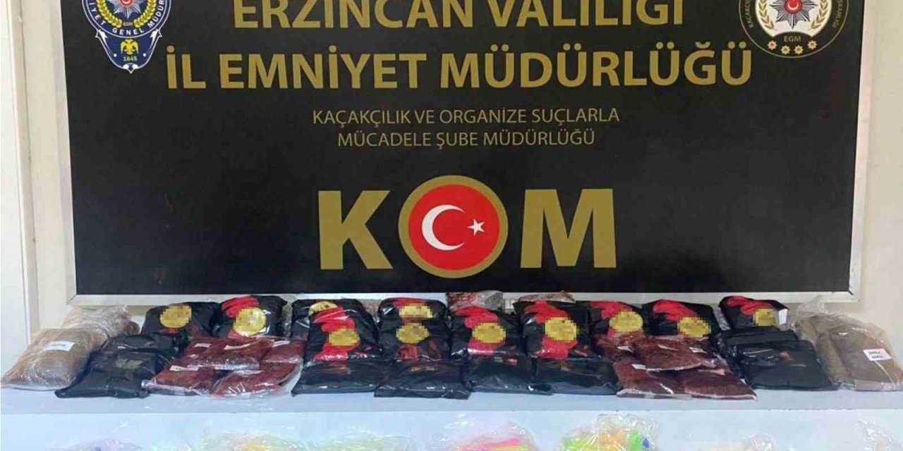Erzincan’da kaçak nargile tütünü ile sipsi yakalandı