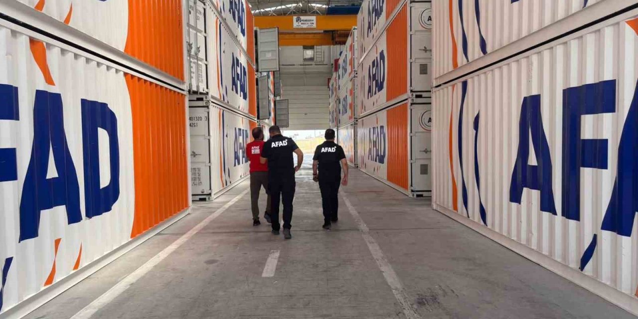 Elazığ AFAD lojistik deposunda inceleme yapıldı