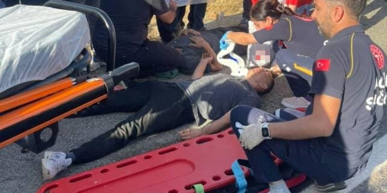 Diyarbakır'da seyir halindeki aracın tekeri patladı