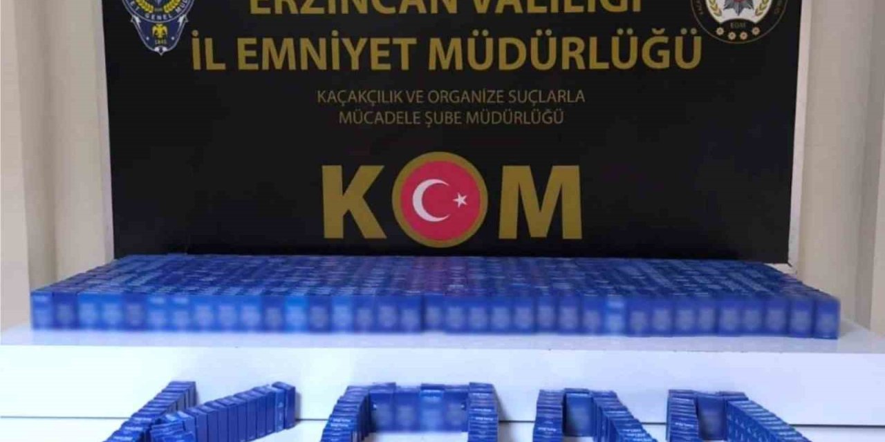 Erzincan’da bin paket makaron yakalandı