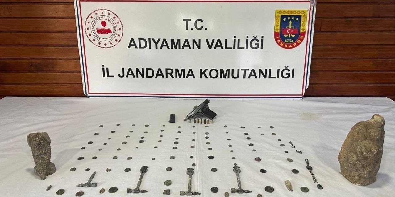 Adıyaman'da tarihi eser kaçakçılarına jandarma darbesi