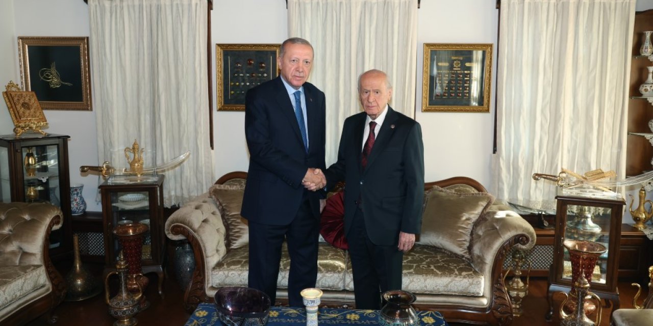 Cumhurbaşkanı Erdoğan, MHP Lideri Bahçeli ile bir araya geldi