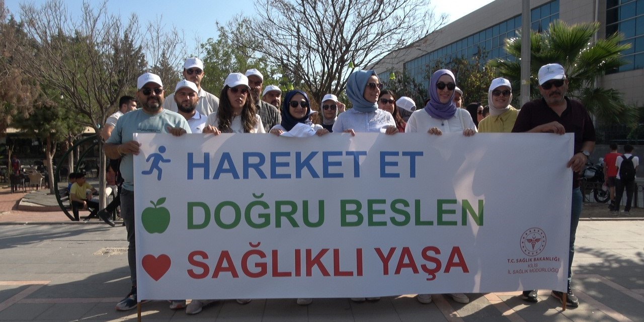 Kilis’te ‘’Halk Sağlığı Haftası’’ kapsamında yürüyüş gerçekleştirildi