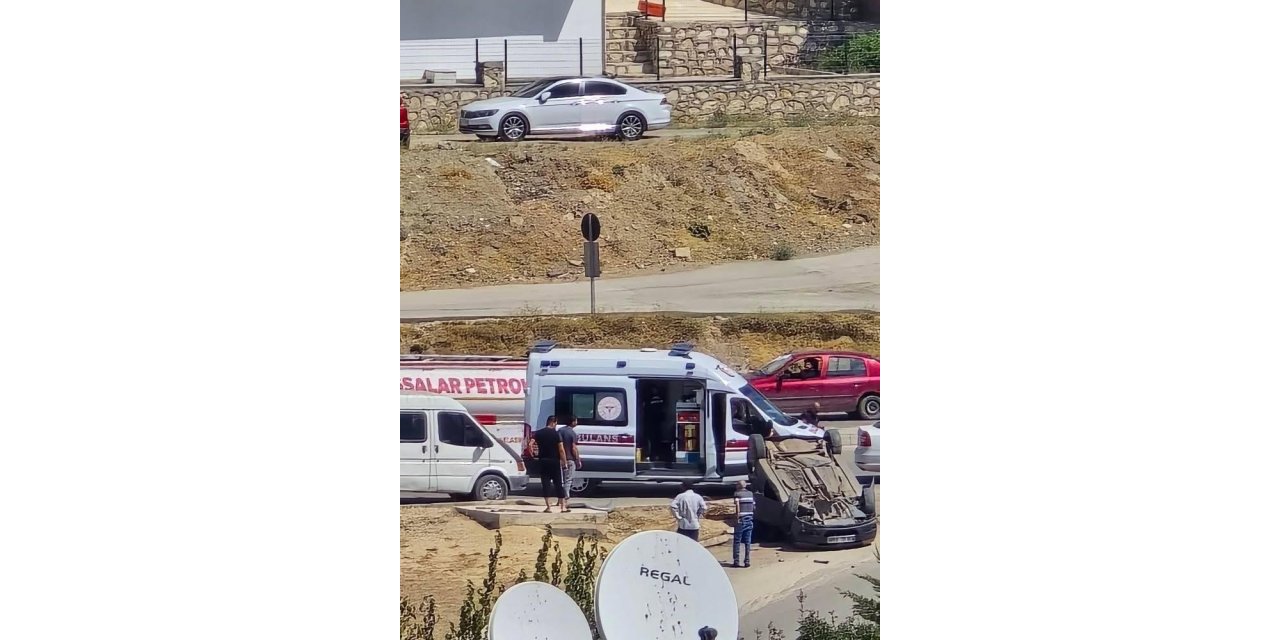 Elazığ’da otomobil takla attı: 1 kişi yaralandı