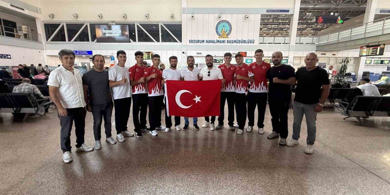 Avrupa şampiyonası için Erzurum'dan İtalya’ya gittiler