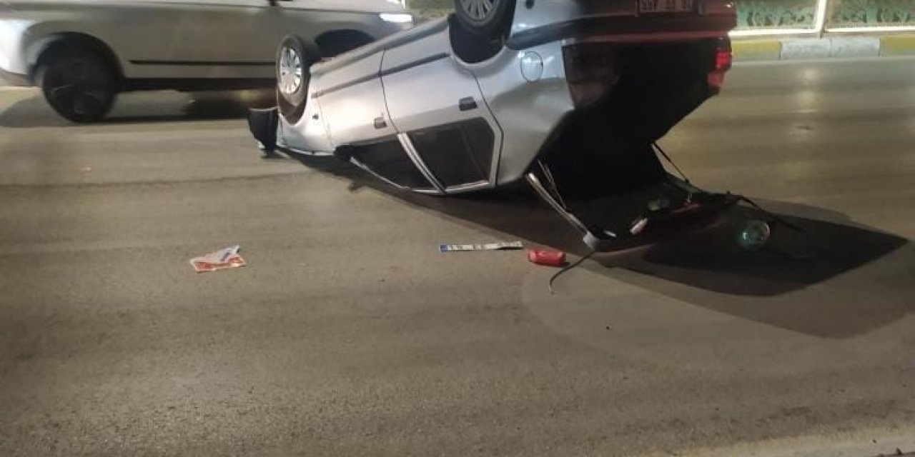 Elazığ’da otomobil takla attı: 1 kişi yaralandı