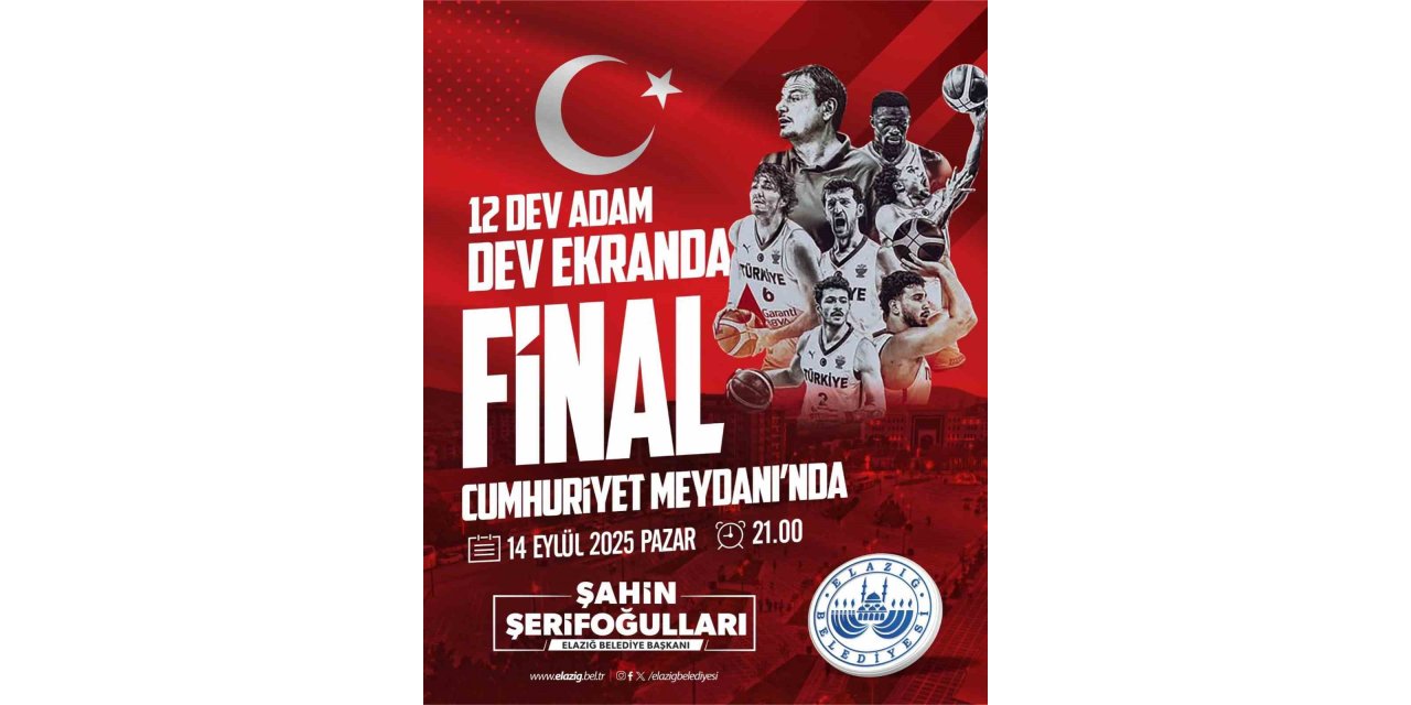 Milli heyecan Elazığ’da dev ekranda olacak