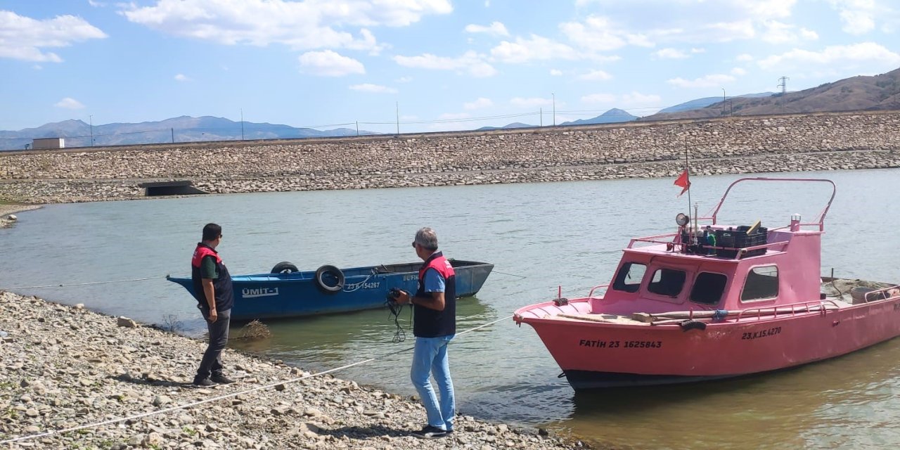 Keban Baraj Gölü’nde dron ile denetim yapıldı